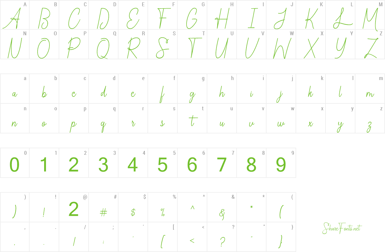 Font Chandelle Signatures Script preview